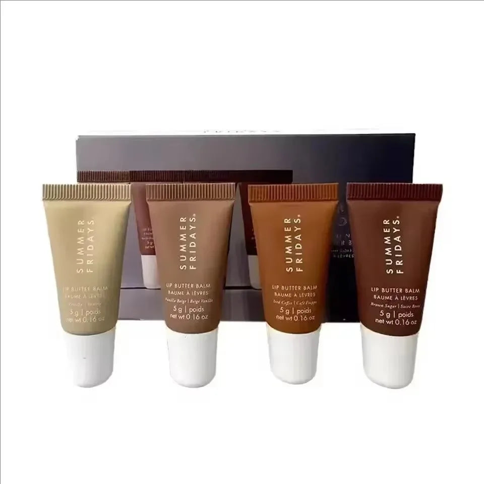 Summer Fridays The Holiday Trio Set Lip Butter Balm in Hot Cocoa Toasted Marshmallow Jet Lag Mask Moisturizer Lip Gloss Skin