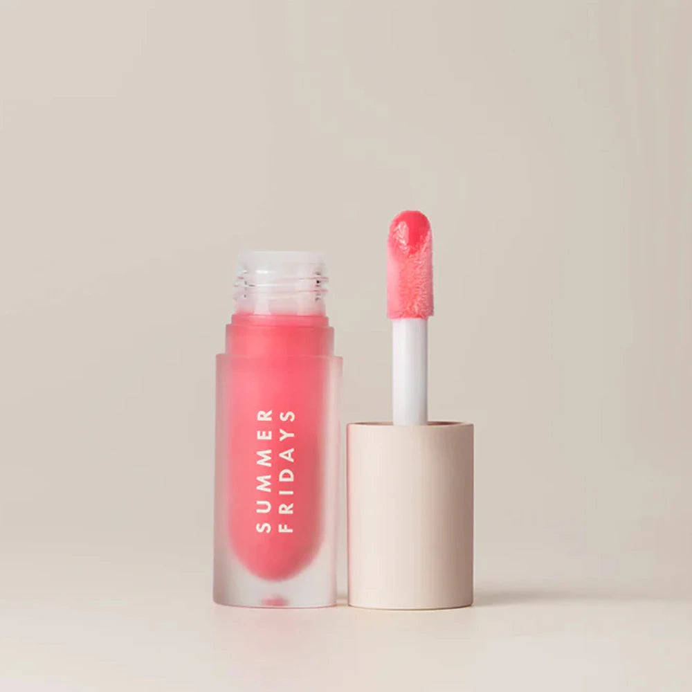 Summer Fridays Lip Balm Moisturizing Mirror Lip Gloss Lip Vanilla Pink Sugar Pink Guava Smell Lipstick Transparent Oil Makeup