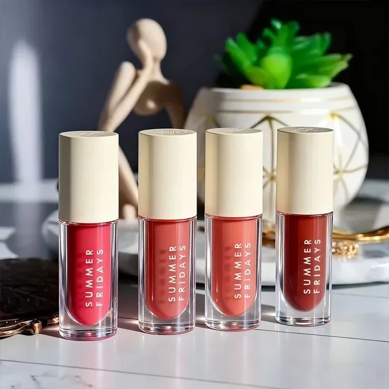 Summer Fridays Lip Balm Moisturizing Mirror Lip Gloss Lip Vanilla Pink Sugar Pink Guava Smell Lipstick Transparent Oil Makeup