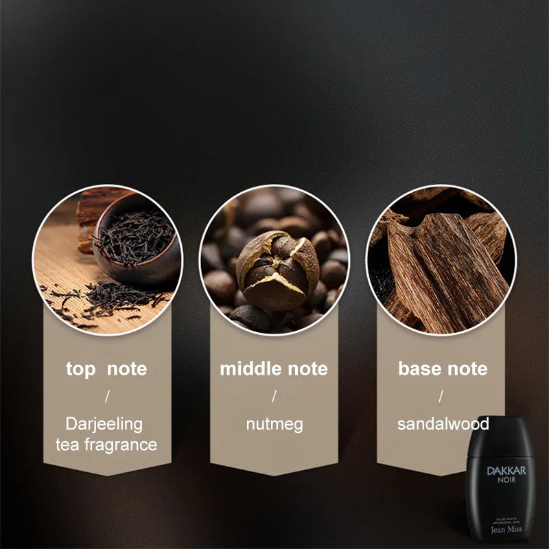Arabic Brand Original Perfume Elegant Wood Charm Perfume Body Spray Fougere Mixed Sandalwood Men's Confident Vitality Perfume